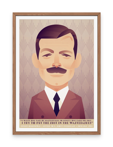 Limited edition Ernest Hemingway print, designed by Stanley Chow